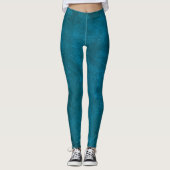 Leggings Jambes en cuir turquoises (Devant)