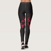 Leggings Jambes en forme de coeur rouge (Dos)