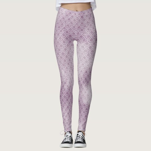 Leggings Jambes molles de sirène violet (Devant)