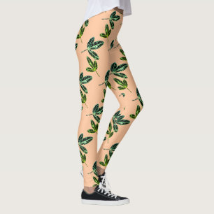 Leggings Jambes Motifs de feuilles funky Fig Tree