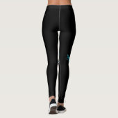 Leggings Jambes noires pour femmes avec un design de dragon (Dos)