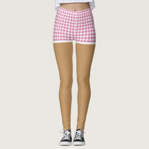 Leggings Jambes Parfaites En Pink En vichy Shorts