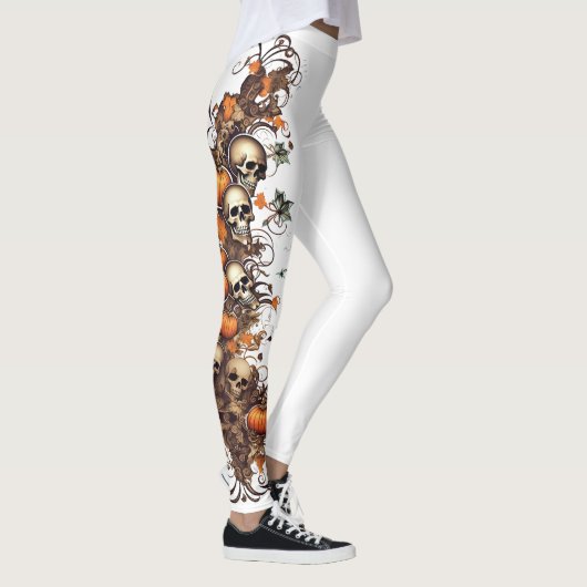 Leggings 🎃 Jambes Tactiques Du Crâne ! 🎃 (Droite)