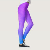 Leggings Jambes violettes et bleues Abstraites (Droite)