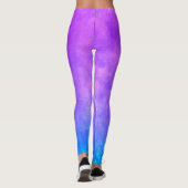 Leggings Jambes violettes et bleues Abstraites (Dos)