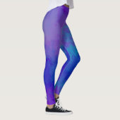 Leggings Jambes violettes et bleues Abstraites (Droite)