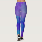 Leggings Jambes violettes et bleues Abstraites (Dos)