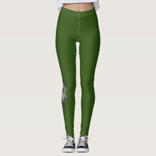 Leggings jambières à strection florale