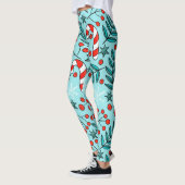 Leggings jambières bleues motifs (Gauche)