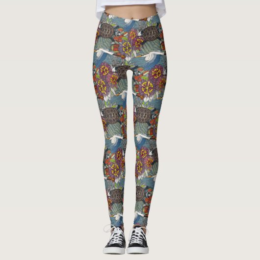 Leggings jambières d'ardoise bleu marais (Devant)