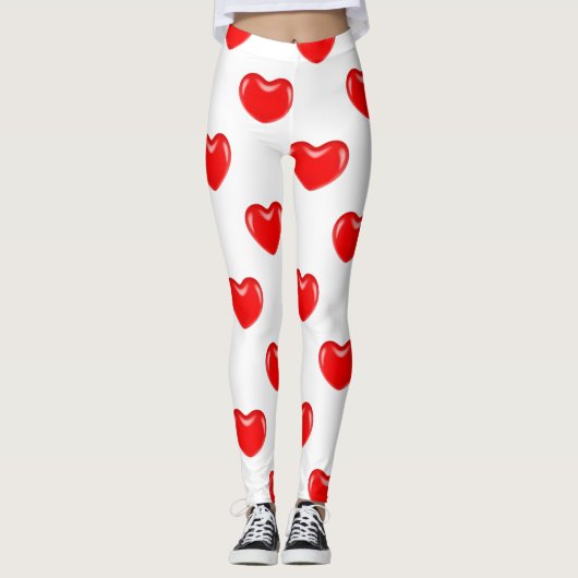Leggings jambières de coeurs de bonbons (Devant)