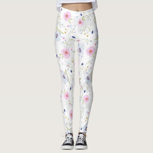 Leggings jambières de fleurs (Devant)