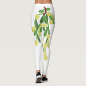 Leggings jambières de mistletoe rouge (Dos)