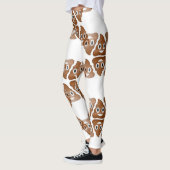 Leggings jambières de poop emojis (Gauche)