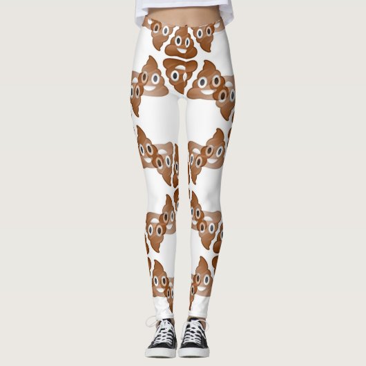 Leggings jambières de poop emojis (Devant)