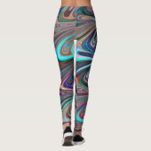 Leggings jambières de tourbillons arc-en-ciel (Dos)