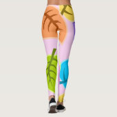 Leggings jambières feuilles arc-en-ciel (Dos)