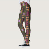 Leggings jambières florales d'halloween (Gauche)
