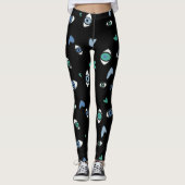Leggings jambières noires maléfiques (Devant)