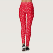 Leggings Jambières rouges avec cœurs (Dos)