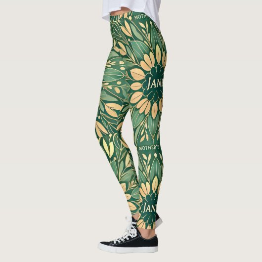 Leggings JANE ~ Fête des mères ~ Vert ~ Vert (Gauche)