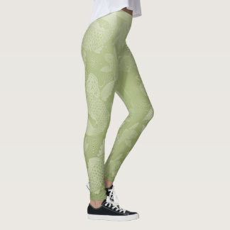 Leggings Japanese carp-moss green ground@miyasan