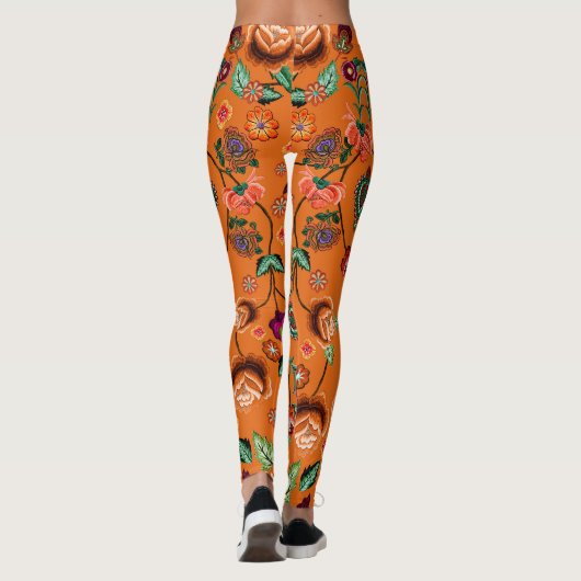 Leggings Japanese Floral Pattern  (Dos)