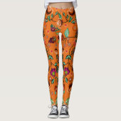 Leggings Japanese Floral Pattern  (Devant)