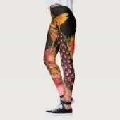 Leggings JAPANESE PEACOCK PRINT (Links)