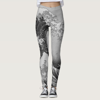 Leggings Japon - Art japonais (Grande vague au large de Kan