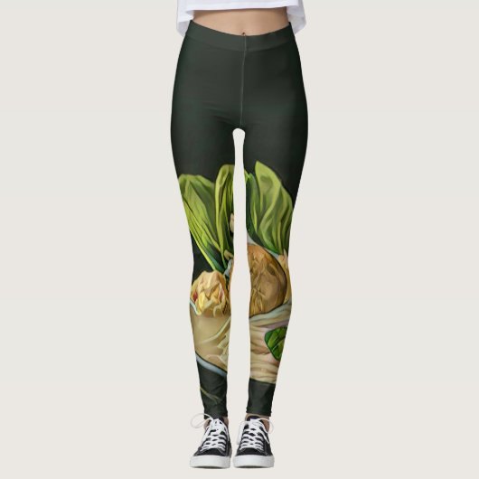 Leggings Japonais amoureux de la restauration Ramen (Devant)