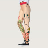 LEGGINGS JAPONAIS FLEURS ARTISTIQUES LEGINES IMPRIMÉES (Gauche)