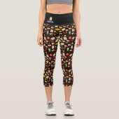 Leggings japonais Kawaii Decora Capri Sushi Yoga (Recto)