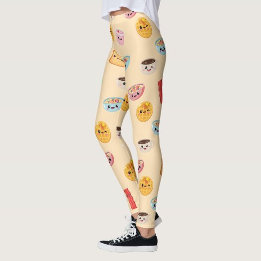 Leggings Japonais Kawaii Style Petit déjeuner Nourriture Ca (Gauche)