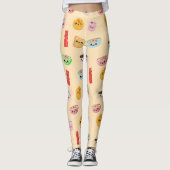 Leggings Japonais Kawaii Style Petit déjeuner Nourriture Ca (Devant)