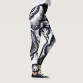 LEGGINGS JAPONAIS MOTIF DE NUAGES NOIR ET BLANC (Droite)