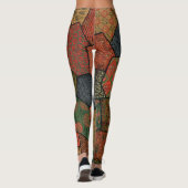 Leggings Japonais Polygonal Design textile motif tr (Dos)