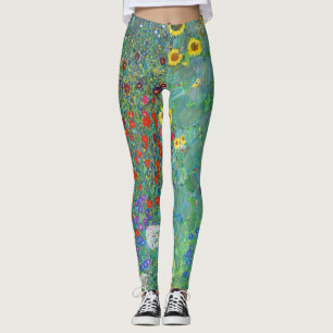 Leggings Jardin agricole avec tournesol par Gustav Klimt