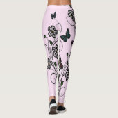 Leggings Jardin aux papillons roses (Dos)