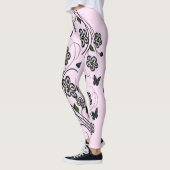 Leggings Jardin aux papillons roses (Gauche)