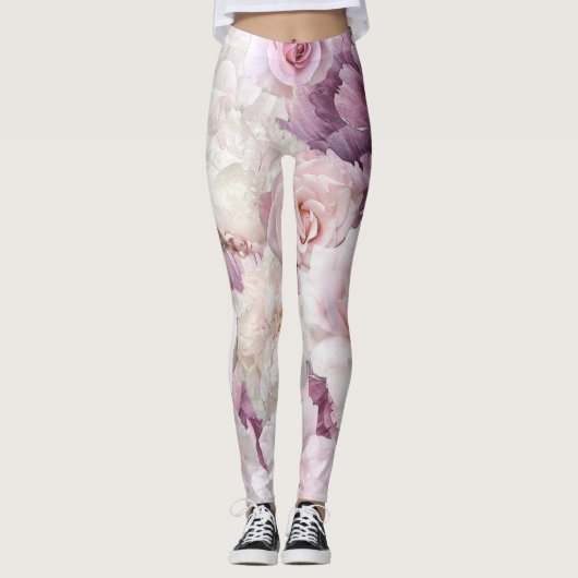 Leggings Jardin botanique chic de Soft Pink Shabby (Devant)