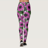 Leggings Jardin d'anémone rose (Dos)