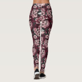 Leggings Jardin de cerisier nocturne (Dos)