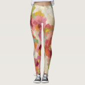 Leggings Jardin de corail et vert (Devant)