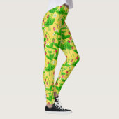 Leggings Jardin de fraise sur jaune (Droite)