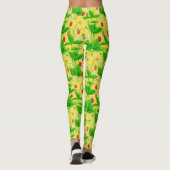 Leggings Jardin de fraise sur jaune (Dos)