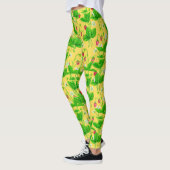 Leggings Jardin de fraise sur jaune (Gauche)