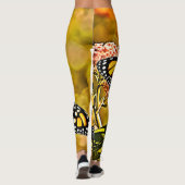 Leggings Jardin de papillons monarques Art (Dos)