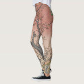 Leggings Jardin de prune fleuri d'arbre japonais (Gauche)