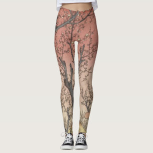 Leggings Jardin de prune fleuri d'arbre japonais